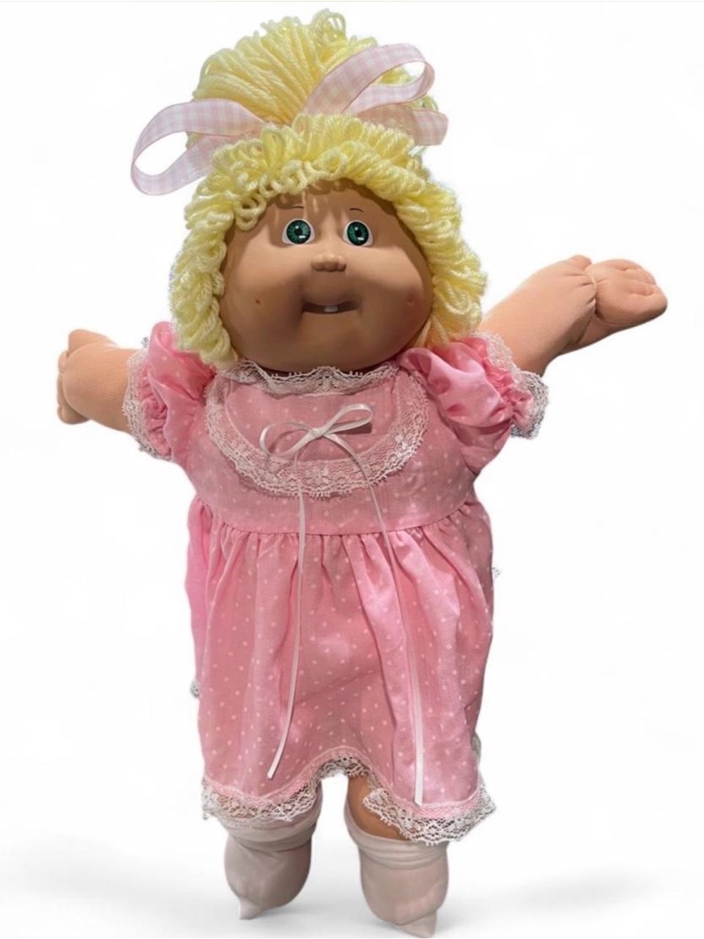 Vintage ‘83 Cabbage Patch Kids Doll in Pink Dress